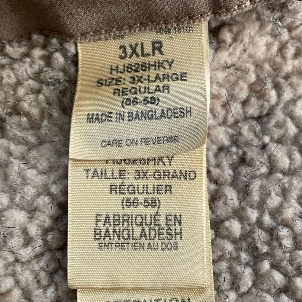 Berne Brown Sherpa Lined Canvas Jacket Hooded Size Men’s 3XL Workwear outdoors - Picture 7 of 9